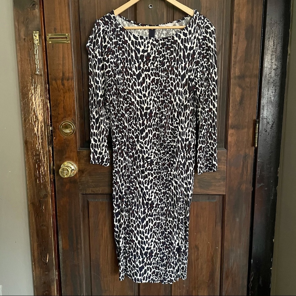 TORY BURCH 3/4 Sleeve Leopard Dress